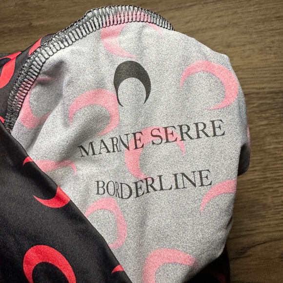 MARINE SERRE CRESCENT MOON-PRINT JERSEY TOP - BLACK - Picture 5 of 6